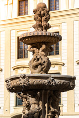 Ornamental fountain on Prague Castle