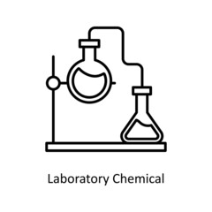 Laboratory Chemical vector Outline Icon Design illustration. Medical And Lab Equipment Symbol on White background EPS 10 File