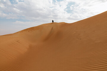 Fototapeta na wymiar person in the desert