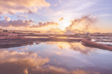 Fototapeta premium 파도반영