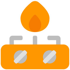 burner flat icon