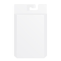 Mockup White Product Package Box With Window Illustration Isolated On White Background. Mock Up Template Ready For Your Design. Product Packing Vector EPS10