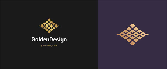 Abstract shape logo emblem design elegant modern minimal style vector illustration. Premium business geometric logotype symbol for corporate identity.