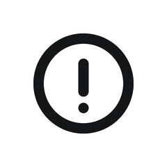 exclamation mark icon for website, presentation