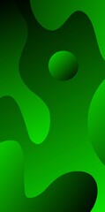 Black and green abstract gradient fluid wallpaper. Abstract mobile wallpaper with beautiful geometric shapes. Abstract wallpaper colorful. Dark green wallpaper. 