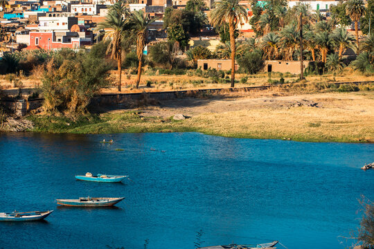 Boats On The Blue Nile River