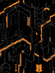 Geometric camouflage seamless pattern. Abstract modern military camo background