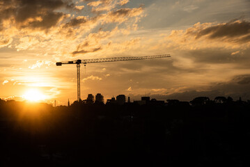 Naklejka premium Pôr-do-Sol Urbano