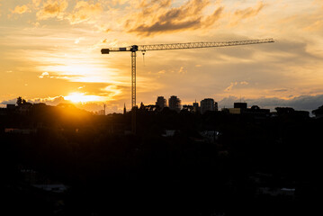 Naklejka premium Pôr-do-Sol Urbano