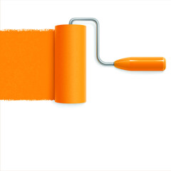 Obraz premium Vector paint roller brush