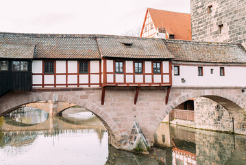 Fachwerk auf Brücke in Nürnberg 