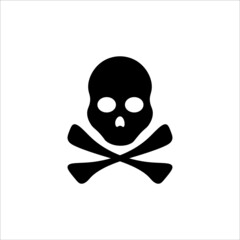 Skull and bones icon vector illustration symbol