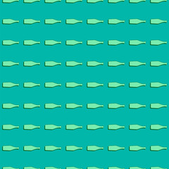 Martini bottles seamless pattern. Line art style. Outline image. Color repeat template. Party drinks concept. Illustration on background. Flat design style for any purposes