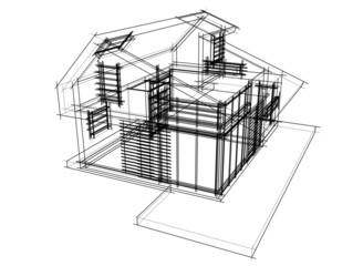 house sketch drawing