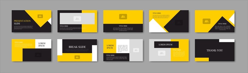 Business presentation template design. Minimalis, modern and keynote vector illustration