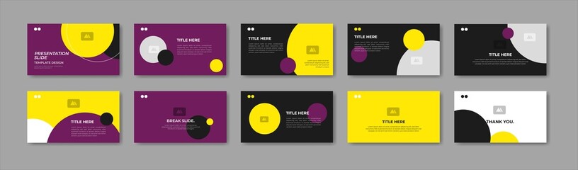 Business presentation template design. Minimalis, modern and keynote vector illustration