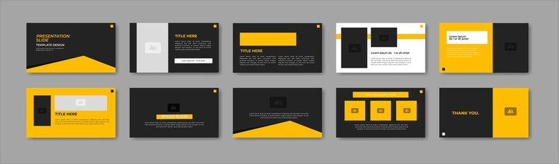 Business presentation template design. Minimalis, modern and keynote vector illustration