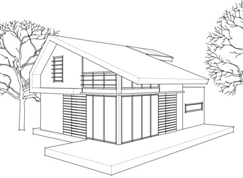 House Sketch Drawing