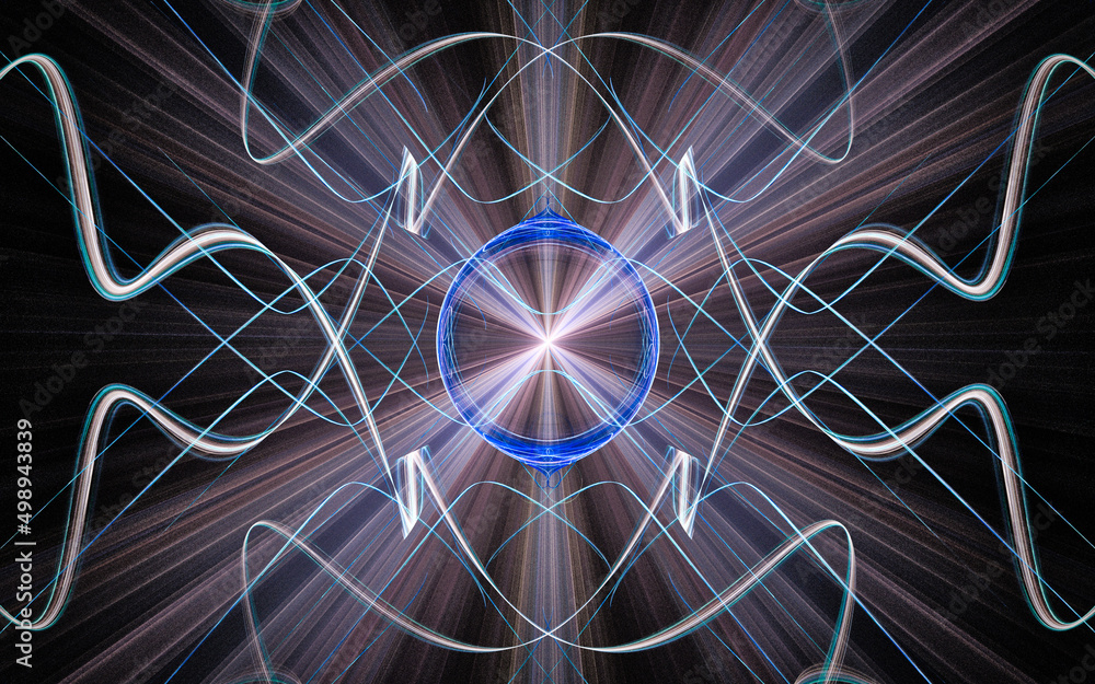 Poster digital illustration abstract image generated fractal background image wallpaper pattern of various 