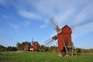 Windmühlen auf Öland in Schweden	
