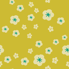 Spring summer botanical seamless pattern