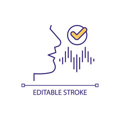 Improve oratory skills RGB color icon. Voice training and practice. Pace your speech. Sound waves. Isolated vector illustration. Simple filled line drawing. Editable stroke. Arial font used