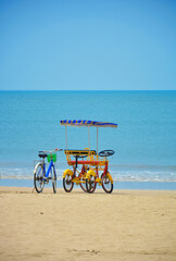 Bicycles on beach
