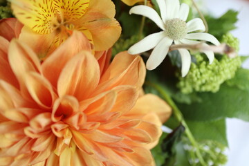 Celebration with petit bouquet. Spring, encounter and graduation.