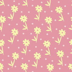 Spring summer botanical seamless pattern