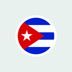 Flag of Cuba. Cuban striped flag with a star. State symbol of the Republic of Cuba.