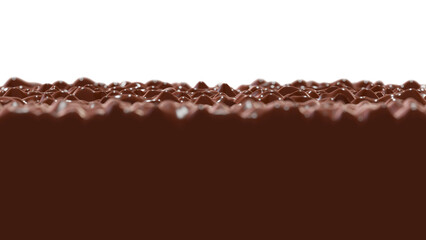 Realistic 3D illustration of the splashing delicious milk chocolate
