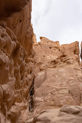 Fantastically beautiful mountain nature in Timna National Park near Eilat, southern Israel.