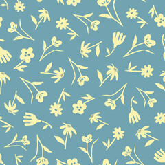 Spring summer botanical seamless pattern