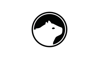 wombat logo template design black animal