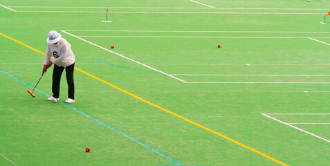 老人のスポーツ　ゲートボール