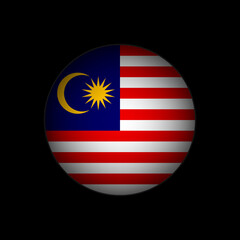 Country Malaysia. Malaysia flag. Vector illustration.