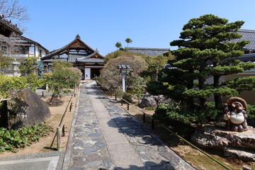 The precincts of Kogen-ji Subordinate Temple of Tenryu-ji Temple at Arashiyama in Kyoto City in...
