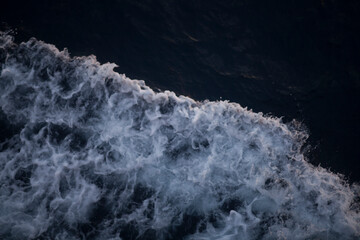 Top view on sea waves