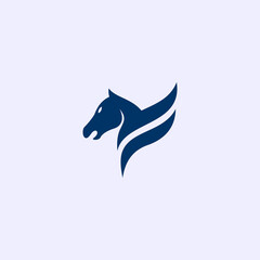 f horse logo or animal logo