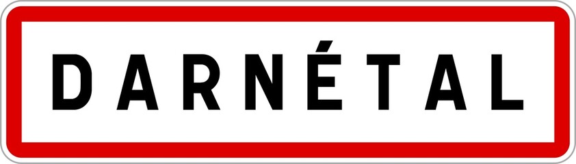 Panneau entrée ville agglomération Darnétal / Town entrance sign Darnétal