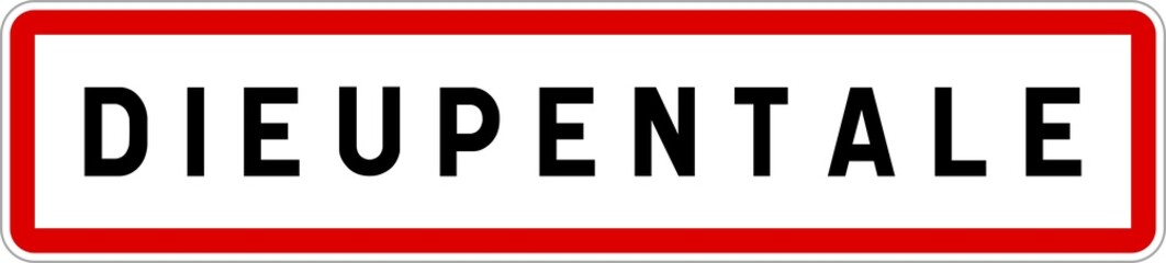 Panneau entrée ville agglomération Dieupentale / Town entrance sign Dieupentale