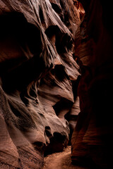 Sharp Edges And Deep Shadows Through Buckskin Gulch