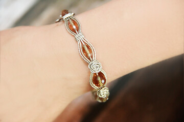 women's jewelry bracelet with precious stones
