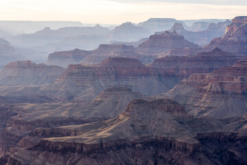 Fototapeta na wymiar Stripes Along the Pyramid Layers of the Grand Canyon