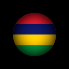 Country Mauritius. Mauritius flag. Vector illustration.