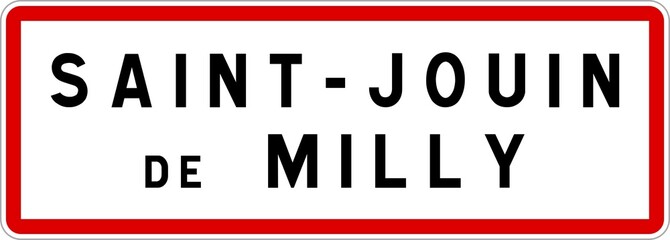 Panneau entrée ville agglomération Saint-Jouin-de-Milly / Town entrance sign Saint-Jouin-de-Milly