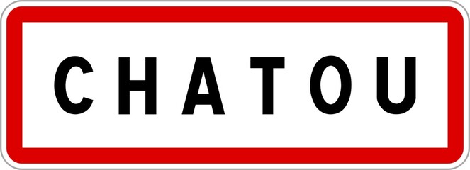 Panneau entrée ville agglomération Chatou / Town entrance sign Chatou