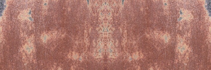 Panoramic rusty metal background