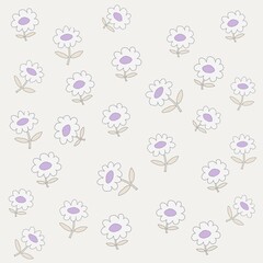 Sketch blossom floral botany collection flower drawings, scattered random line art on white background, seamless pattern Hand Drawn yellow flowers and green leaves botanical