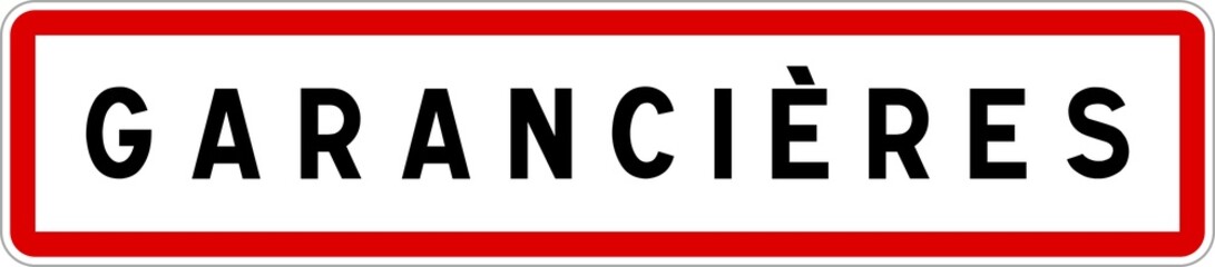 Panneau entrée ville agglomération Garancières / Town entrance sign Garancières